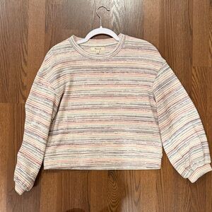 Madewell Cream and Multicolor Striped Sweater